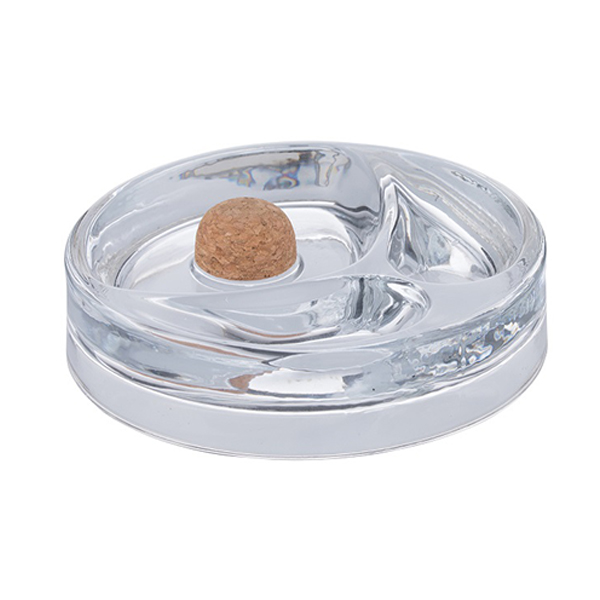 Пепелник за 2 лули стъклен