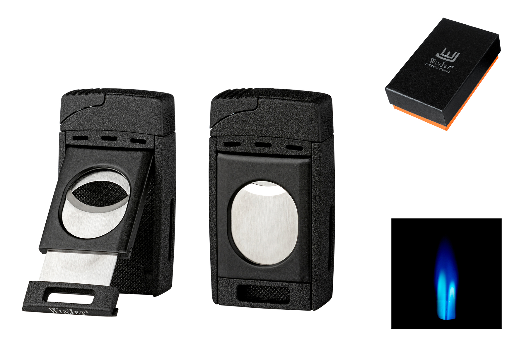 Запалка Winjet Premium с резачка за пури черна