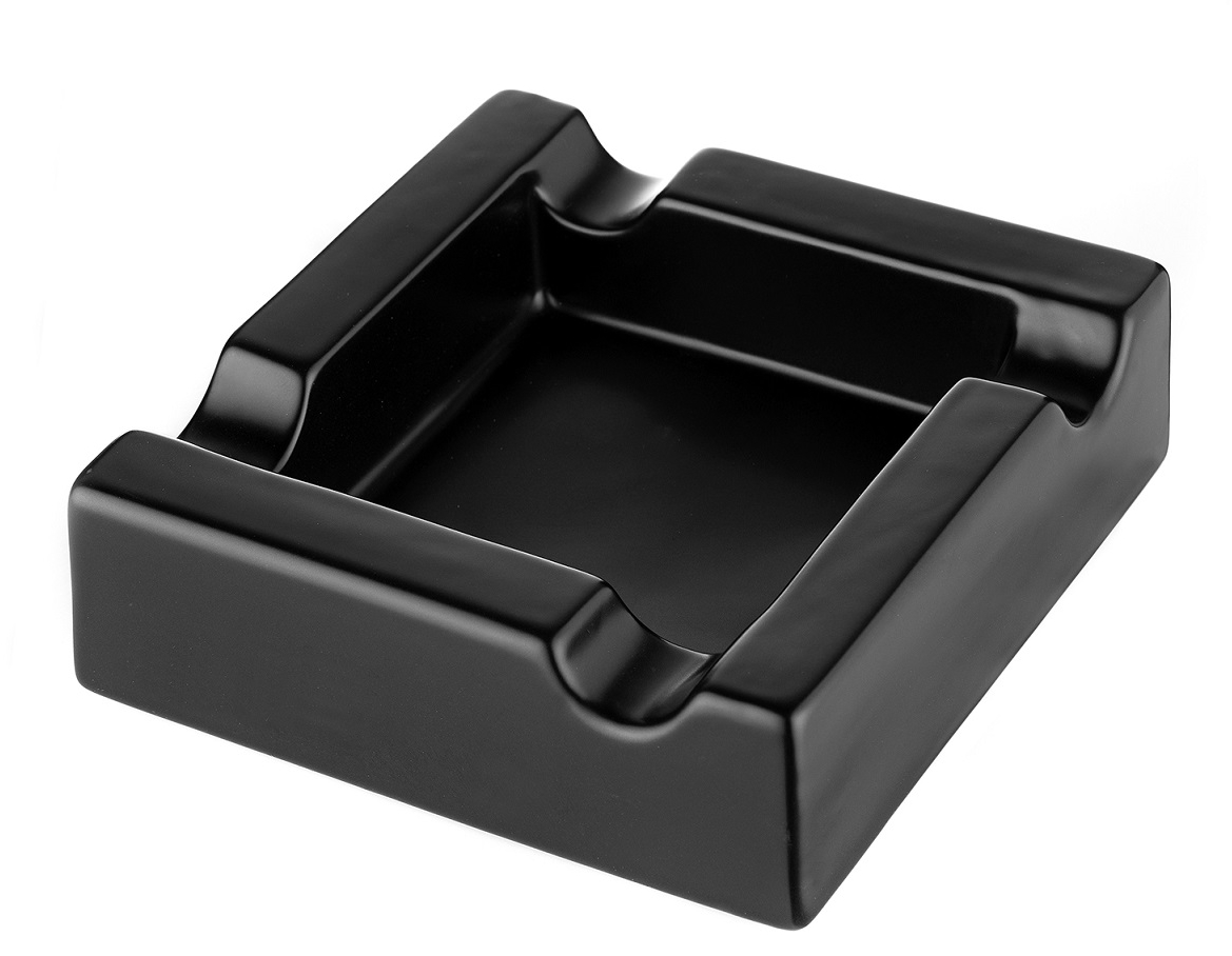 Пепелник за 4 пури черен мат Angelo