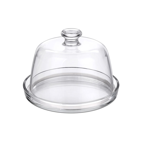 Стъклен поднос с капак Palladio 22 см - Borgonovo