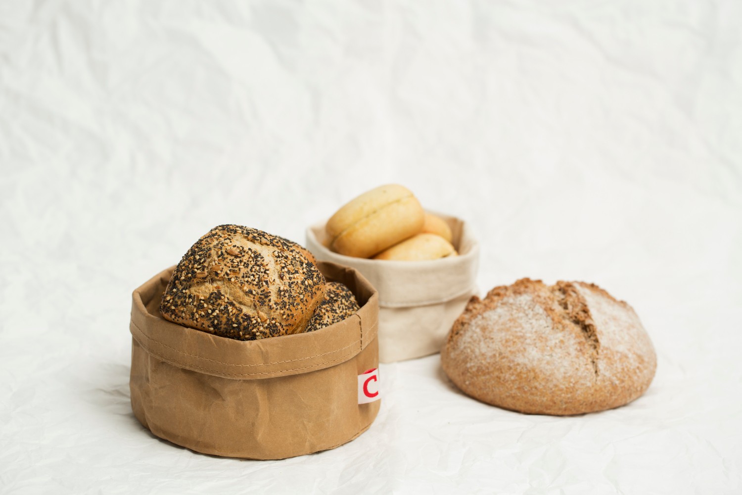 Панер за хляб бежов 12х12х H14cm