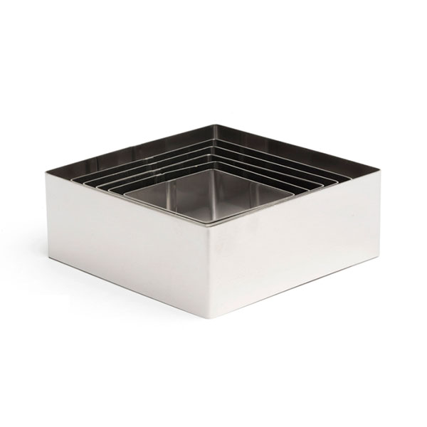 Форми квадратни 6 броя - комплект размери 6/7/8/9/10/12см