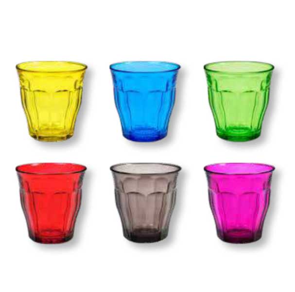 Picardie tumbler 250 ml - 6 броя цветни - stackable - алкохол - Duralex