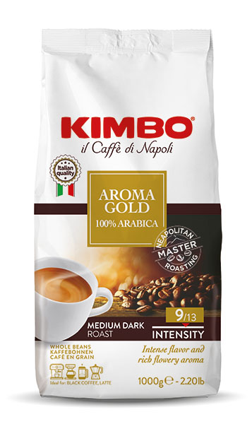 Kimbo Aroma Gold 100% Arabica кафе на зърна 1kg  