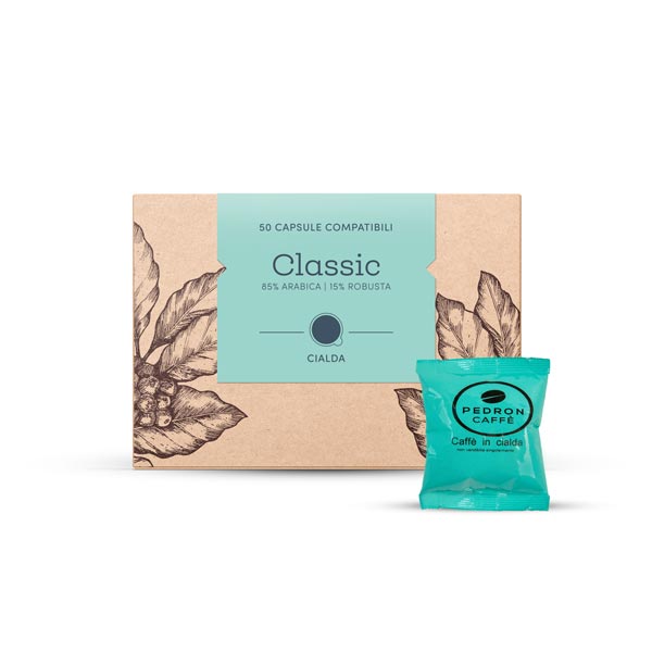 Pedron CLASSIC 85%  Arabica - 100  броя хартиени дозетии х 7.5 g  - ESE Coffee Pods