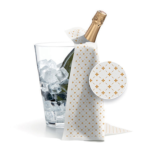 Кърпа за бутилка - 40/40см - LUX БЯЛА - на кръстчета Roll drap