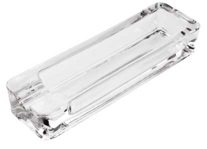 Пепелник за пура стъклен правоъгълен