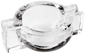 Пепелник за  2 пури стъклен