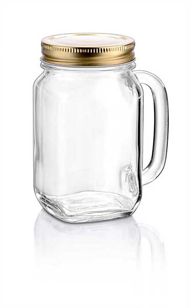 Буркан с дръжка гладък Country 480ml - Borgonovo