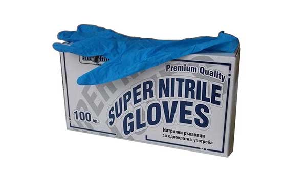 Нитрилни ръкавици L размер - сини  100бр 